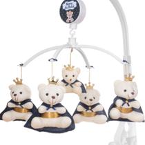 Mobile Para Berço Musical Giratório Rei Azul Marinho