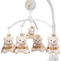 Mobile Para Berço Musical Giratório Rei Bege