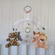 Mobile para berço musical giratório safari balão verde - Le-leão Artigos Infantis