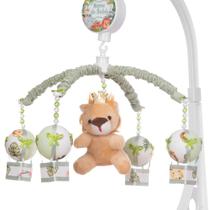 Mobile Para Berço Musical Giratório Safari Balões Verde