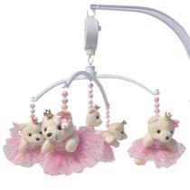 Mobile Para Berço Musical Giratório Ursa Rosa