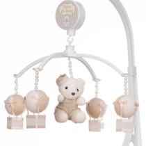 Mobile Para Berço Musical Giratório Urso Balão Bege