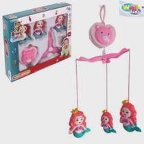 Mobile para Berço Sereia Brinquedo Educativo para Bebê Musical Giratório.