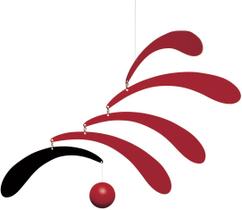 Móbile Pendurado Flensted Flowing Rhythm Vermelho 45cm - Feito à Mão