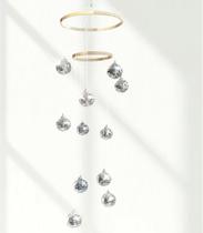 Móbile Rodudu Disco Ball 81 cm de altura com círculo de bambu Móbile Rodudu Disco Ball 81 cm de altura com círculo de bambu