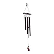 MOBILE Sino de Vento 5 Tubos Metal E MADEIRA 50 CM MARROM MOBILE Sino de Vento 5 Tubos Metal E MADEIRA 50 CM MARROM