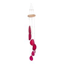 Móbile SINO DOS VENTOS Chapa de Ágata ROSA 65 CM DECORAÇÃO Móbile SINO DOS VENTOS Chapa de Ágata ROSA 65 CM DECORAÇÃO