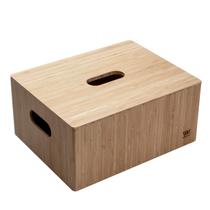 MobileVision Bamboo Storage Box PLUS LID COMBO, 14"x11"x 6.5", Durable Bin c/ Handles, - For Clothes, Shoes, Arts & Crafts, Closet & Office Shelf