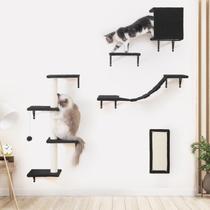 Mobiliário Cat Cat Climber preto moderno montado na parede ESOTTE