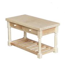 Mobiliário de casa de bonecas em miniatura, mesa de jantar de madeira, escala 1:12