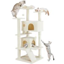 Mobiliário de condomínio Cat Tower Simple Deluxe 54 polegadas bege