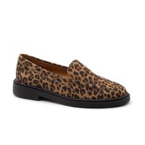 Mocassim Andacco Nobuck Couro Animal Print 3900