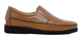 Mocassim Andralev Masculino Couro Conforto Tabaco