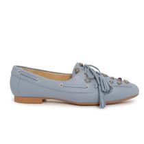 Mocassim Bellaze Com Detalhes Azul Mocassim Bellaze Com Detalhes Azul