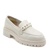 Mocassim Bottero Feminino Loafer Tratorado Couro 342201 Gelo