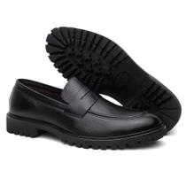 Mocassim Casual Couro Masculino Elegante Calce Fácil Moda Sola Tratorada