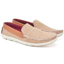 Mocassim Casual em Jeans Yoyo Store Aberto Costura Manual e Sola Borracha