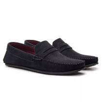 Mocassim Casual Masculino Bico Quadrado Costura Calce Fácil Confortável