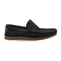 Mocassim Couro Freeway Masculino Casual Soft Navy Evora 001 4088