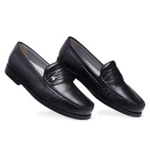 Mocassim Couro Masculino Basico Solado Costurado Borracha Confortável Macio Mocassim Couro Masculino Basico Solado Costurado Borracha Confortável Macio