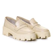 Mocassim Couro Oxford Feminino Tratorado Conforto Moderno