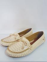 Mocassim couro vazado amarelo n 36 Mocassim couro vazado amarelo n 36