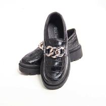 Mocassim Croco Tratorado Preto