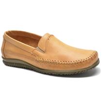 Mocassim de couro legitimo masculino cor Bege 166 Mocassim de couro legitimo masculino cor Bege 166