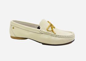 Mocassim de couro off white Andacco
