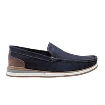 Mocassim Democrata Casual Denim Flow Masculino Azul