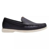 Mocassim Democrata Easy Bari Couro Azul Navy Bico Redondo Mocassim Democrata Easy Bari Couro Azul Navy Bico Redondo