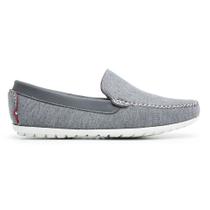 Mocassim Dock Side Drive Sapato Masculino Tecido Jeans Estilo Conforto Elegância Schiareli