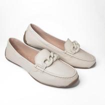 Mocassim Dockside Feminino Couro Bico Redondo Moderno Casual - Liliah Shoes