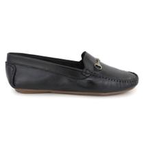 Mocassim Dockside Feminino Couro Cabedal Metal Bico Redondo Mocassim Dockside Feminino Couro Cabedal Metal Bico Redondo