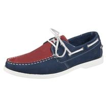 Mocassim Dockside Modelo Dell Wolker Prime Gshoes - 66100 - Azul/vermelho