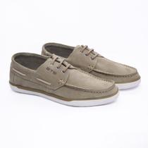 Mocassim Docksider Couro Masculino Amarração Solado Borracha Flexível Artesanal Casual Conforto