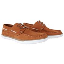 Mocassim Docksider Couro Masculino Amarração Solado Borracha Flexível Artesanal Casual Conforto