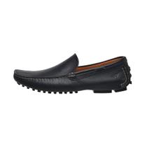 Mocassim Drive Casual Couro Legítimo Floter OldS Fine Lecas - 13002 - Preto