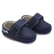 Mocassim Drive Infantil Casual Baby Bebê Confort Azul Branco