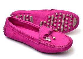 Mocassim Drive Sapatilha Feminina Via Confort Couro Pink