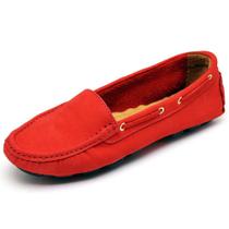 Mocassim Drive Sider Feminino Top Franca Shoes Vermelho