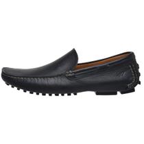 Mocassim Driver Masculino Couro Solado Borracha Gel Palmilha Macia Super Leve