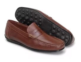 Mocassim Driver Masculino Em Couro Legítimo, Tam. 41