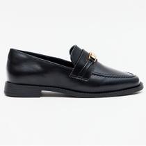 Mocassim Easy Lança Perfume Enfeite In26 Preto Feminino