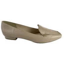 Mocassim em Couro Bege Feminino - ULLY Mocassim em Couro Bege Feminino - ULLY