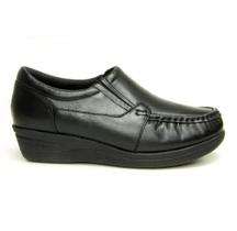 Mocassim em couro com elastico amanda flex - 1413 Mocassim em couro com elastico amanda flex - 1413