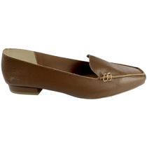 Mocassim em Couro Marrom Feminino - ULLY Mocassim em Couro Marrom Feminino - ULLY