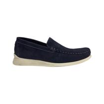 Mocassim em couro premium anatômico navy