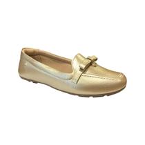 Mocassim Fem Softli Floater Lux Metal Dourado 10001.10386 Tamanho:35Cor:Dourado