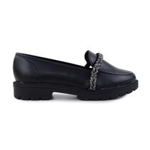 Mocassim Feminino Beira Rio Oxford Strass Preto - 42831